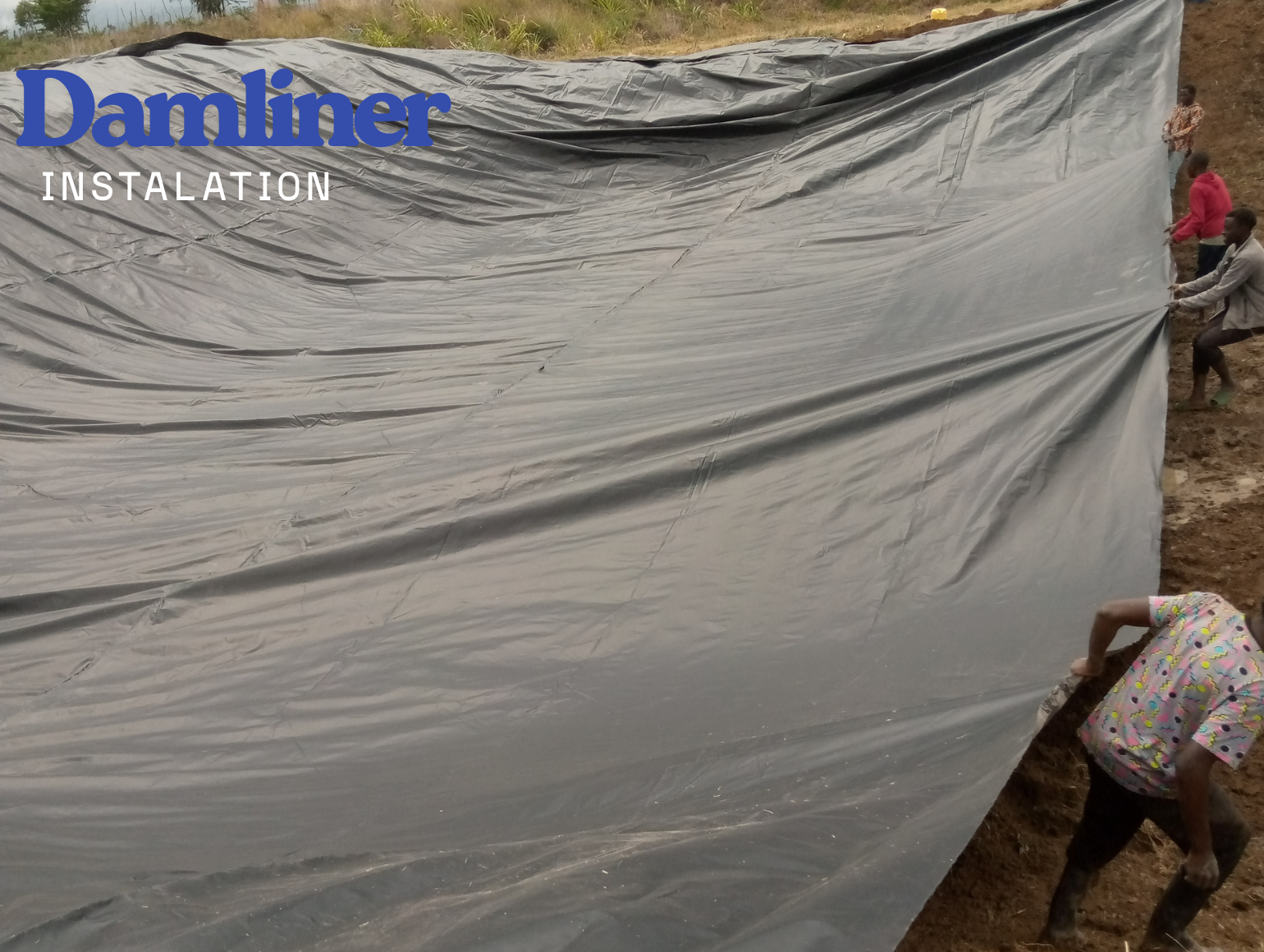 dam liner installation